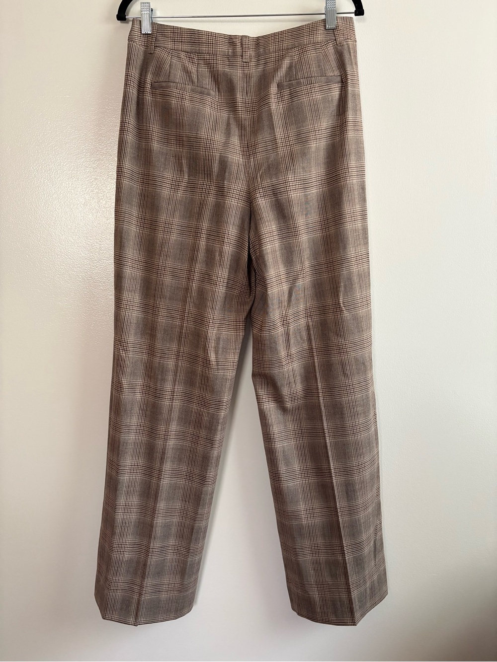 Lafayette 148 New York Glen Plaid Wool Blend Wide-Leg Trousers Size 8 TRR - Picture 4 of 14